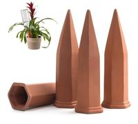 Lot de 4 pointes d'arrosage automatique en c ramique et terre cuite Modern Innovations pour plantes d'int rieur et d'ext rieur