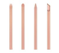 Lot de 4 pointes de fer à souder en cuivre pour fer à souder externe 30 W 40 W 60 W Embouts de rechange Accessoires de réparation Tête de soudure