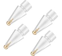 Lot de 4 pointes de stylet souples pour Apple Pencil 1ème/2e génération, USB-C et Apple Pencil Pro, Logitech Crayon, gris très sensible et faible, pointe de rechange en polyéthylène, transparent