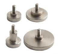 Lot de 4 points de contact plats M2,5 - Tige filetée pour jauge d'épaisseur, jauge de profondeur et indicateur - Embouts de contact interchangeables en acier rapide