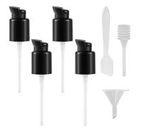 Lot de 4 Pompes de Fond de Teint de Rechange, compatibles avec Les Fonds de Teint Double Wear Mac et Estée Lauder, Changeur de Pompe de Maquillage (avec Cuillère, Pipette, Entonnoir)