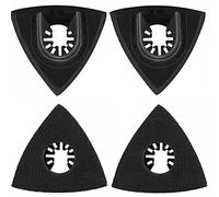Lot de 4 ponceuses Delta - Multitool - Papier abrasif - Accessoire pour Fein Bosch Parkside Ryobi Worx Workzone - 93 mm