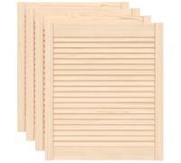 Lot de 4 Porte à Persiennes, Porte d'armoire Panneaux de Placard Garde-Robe Buffet 4 pcs 69x59,4cm bois de pin massif