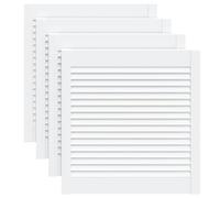 Lot de 4 Porte à Persiennes, Porte d'armoire Panneaux de Placard Garde-Robe Buffet 4 pcs blanc 61,5x59,4cm pin massif
