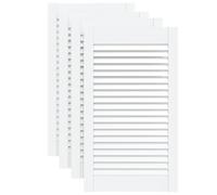 Lot de 4 Porte à Persiennes, Porte d'armoire Panneaux de Placard Garde-Robe Buffet 4 pcs blanc 69x39,4 cm pin massif