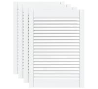 Lot de 4 Porte à Persiennes, Porte d'armoire Panneaux de Placard Garde-Robe Buffet 4 pcs blanc 69x49,4 cm pin massif