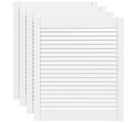 Lot de 4 Porte à Persiennes, Porte d'armoire Panneaux de Placard Garde-Robe Buffet 4 pcs blanc 69x59,4 cm pin massif