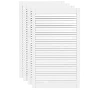 Lot de 4 Porte à Persiennes, Porte d'armoire Panneaux de Placard Garde-Robe Buffet 4 pcs blanc 99,3x59,4cm pin massif