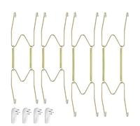 Lot de 4 Porte Assiettes Muraux Invisibles, Support Métallique pour Assiettes avec Crochet Muraux et Protecteur d'Extrémité, Pour Décoration Artistique, Assiettes et Objets Décoratifs (8, 10 Pouces)