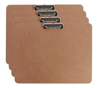 Lot de 4 porte-blocs A3 avec clip à profil bas, porte-bloc horizontal en bois, 45 x 34,5 cm, planche à clipser universelle à suspendre, porte-bloc portable pour médecin, infirmière, enseignant,