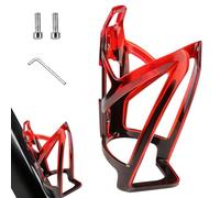 Lot de 4 porte-bouteilles réglables ultra légers avec outil à vis, porte-gobelet universel pour vélo de route et VTT (noir et rouge)