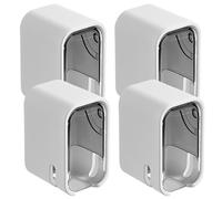 Lot de 4 Porte-brosses à Dents avec Couvercle, Support Mural, sans perceuse, Organisateur de Brosse à Dents Salle Bain pour brosses électriques et manuelles, Gris Transparent