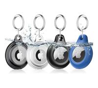 Lot de 4 porte-clés AirTag compatibles avec les AirTags Apple - Résistants aux chocs, à l'eau, à la poussière et aux rayures, pour