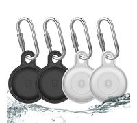 Lot de 4 porte-clés AirTag en silicone étanche et antichoc, compatibles avec les AirTags d'Apple