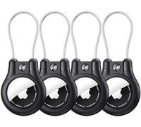 Lot de 4 porte-clés Apple Airtag IPX8 avec câble en acier | Citymore Étui étanche Airtag 2ème génération pour bagages, porte-clés, étiquettes de bagages, sac à dos