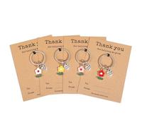 Lot de 4 porte-clés de remerciement pour enseignants - Cadeau de remerciement inspirant pour les enseignants - Parfait pour la fête des enseignants, Noël, la fin d'année et la retraite, 4 pièces