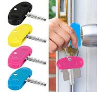 Lot de 4 porte-clés ergonomiques pour personnes souffrant d'arthrite, de Parkinson, handicapés, prise en main confortable et facile pour les mains faibles, design léger, à clipser, convient pour les