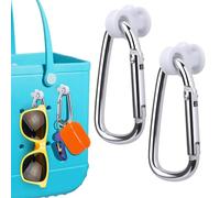 Lot de 4 Porte-clés pour Sac Bogg, Accessoires pour Sacs Bogg Original, Taille XL, Mousqueton Compatible avec Bogg Bag Beach Tote Bag pour trouver Rapidement Vos clés dans Votre Sac (Blanc)
