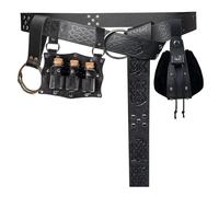 Lot de 4 porte-clés punk en relief pour les amateurs de plein air, festival, voyage avec carquois, Noir , Embossed waist bag, Beauté de masse