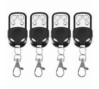 Lot de 4 Porte-clés Télécommandés 433 MHz Clonage en Plastique Sans Fil 4 Canaux pour Portail électrique avec Porte-clés, Duplicateur de Télécommande Universel pour Garage de Voiture