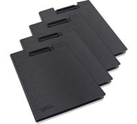 Lot De 4 Porte-Documents - Avec Rabat Et Clip Métal - Format A4 - Noir - Rapesco