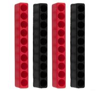 Lot de 4 porte-embouts de tournevis 10 trous en plastique compatibles avec tige hexagonale 1/4 pour perceuse et embouts de tournevis