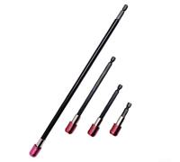 Lot de 4 porte-embouts magnétiques de 35,6 cm pour embouts hexagonaux de 1/4 avec plusieurs longueurs de 60 mm et 300 mm pour tournevis, perceuse et outils électriques