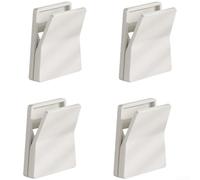 Lot de 4 porte-gants à montage mural sans perçage - Distributeur de gants jetables réglable pour cuisine et salle de bain - Rangement ABS (blanc)
