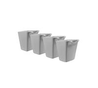 Lot de 4 porte-gobelets à suspendre, panier de rangement à roulettes, accessoires de chariot à roulettes, 11,9 x 10,2 cm, pots à crayons suspendus, pots à plantes,pot à maquillage (gris)