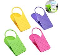 Lot de 4 porte-gobelets portables à clipser pour chaise de camping, transat, pour tasses de diamètre inférieur à 6,5 cm, couleurs aléatoires