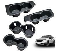 Lot de 4 porte-gobelets pour Honda Pilot 2023, 2024 et 2025 (convient uniquement pour 8 sièges) en TPE pour console centrale avant/2e/3ème rangée, organiseur de rechange pour Pilot 2024