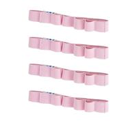 Lot de 4 porte-marque-pages extensibles multi-usages, bande en nylon élastique, étui pour carnet de notes pour bureau scolaire et usage domestique Clip en polyamide