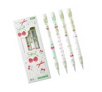 Lot de 4 porte-mines avec gomme 0,5 mm - Poignée ergonomique automatique - Pour dessin et prise de notes esthétiques