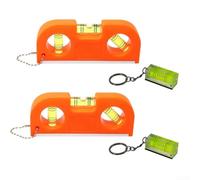 Lot de 4 porte-outils magnétiques pour niveau à bulle et instruments à bulles carrés, base magnétique solide, nivellement multi-angle, haute visibilité, orange, léger, 70 g, 11 x 2 x 4,5 cm, pour la