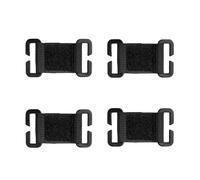 Lot de 4 porte-patchs tactiques, panneau de fixation Molle avec boucle de rupture, compatible avec sangle de 2,5 cm, panneau d'affichage auto-agrippant pour gilet, sac à dos et pochette (Black)