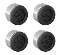 Lot de 4 porte-serviettes de qualité supérieure pour salle de bain, cuisine et maison en acier inoxydable - Porte-torchons - Crochets ronds - Chromé - Autocollants sans perçage (noir)