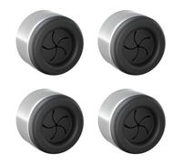 Lot de 4 porte-serviettes en acier inox, design rond, autocollants sans perçage. Idéal pour salle de bain, cuisine, maison (noir)