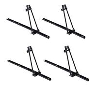 Lot de 4 porte-vélos Orion + barres de toit en acier d'origine compatibles avec Lancia Delta 5 portes 2008-2014