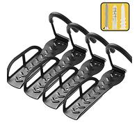 ZASTION Lot de 4 supports muraux verticaux pour vélo pour garage - Crochets de suspension pour vélo - Crochets pour rangement intérieur avec crochets non réversibles