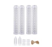 Lot de 4 poteaux en mousse pour plantes grimpantes Monstera empilables pour le travail en intérieur avec sphaigne