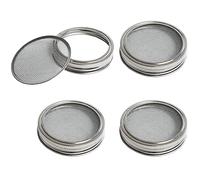 Lot de 4 pots à germination en acier inoxydable avec couvercles à large ouverture pour culture de haricots, graines et salades