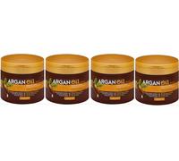 Lot de 4 pots de 400 ml pour cheveux secs et abîmés | Masque Argan Oil Deliplus | Total 1,6 l.