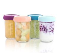 Babymoov Bowls Glass bol à couvercle Glass 4x220 ml