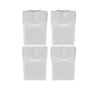 Lot de 4 poubelles KEDEN SORTIBOX recycler, blanc, 80L