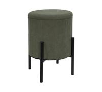 Pouf de Rangement Côtelé "Jules" 41cm Vert