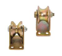 Lot de 4 poulies à rainures lourdes du V/U - Rouleaux multi-usages pour soulever Cs 200 kg Capaci 8,9 cm (90 mm U) - Idéal pour les portes coulissantes et les solutions de gréement.