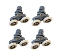 Lot de 4 poulies pivotantes réglables pour cabine de douche, porte coulissante, roulette à pizza