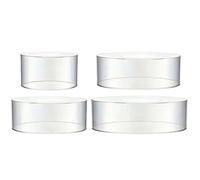 Lot de 4 présentoirs à gâteaux - En acrylique - À remplir - Pour décoration de table de mariage, anniversaire, Noël, fête, maison, biscuits