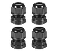Lot de 4 presse-étoupes PG42 en nylon étanches pour fils de 31 à 39 mm de diamètre (noir)