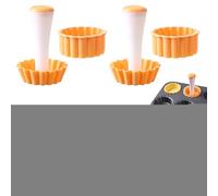 Lot de 4 presse-tartelettes en bois - Presse- en bois - Poussoir multifonction pour gâteaux aux œufs et desserts - Moules à - Pour mini tartelettes aux œufs, gâteaux au fromage, pâtisserie